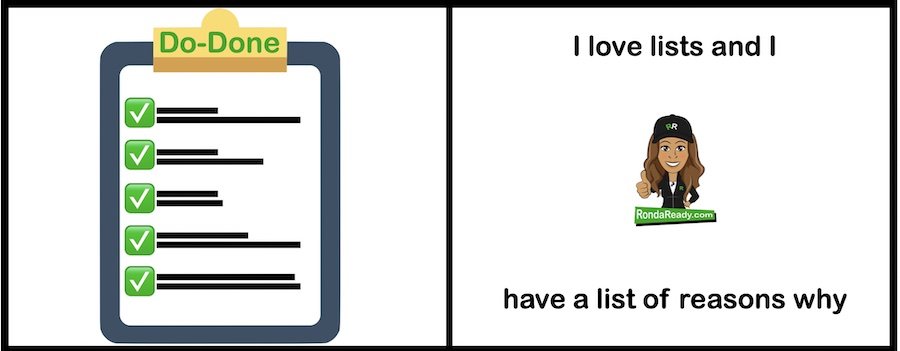 I love lists and I have a list of reasons why