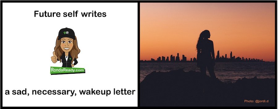 Future self writes a very necessary wakeup letter