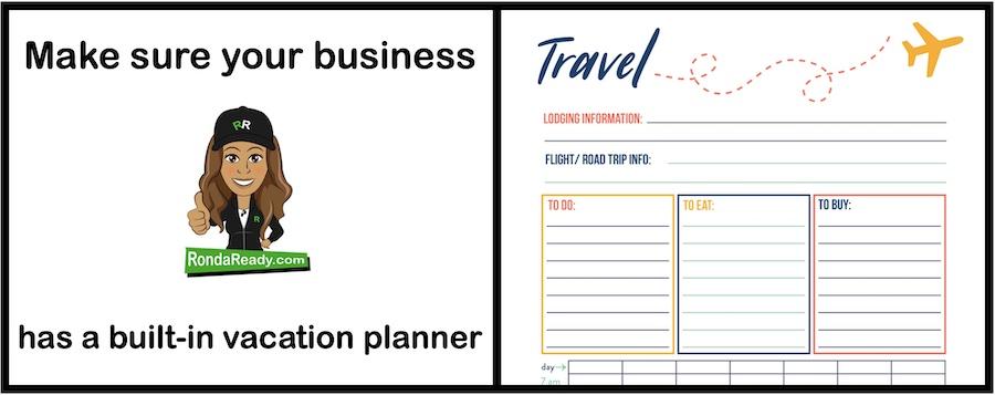 Vacation planner is built right in