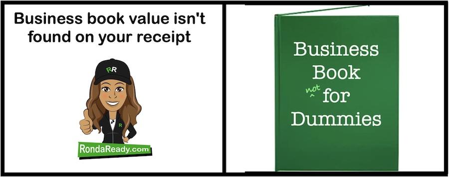 Business book value isn't found on your receipt