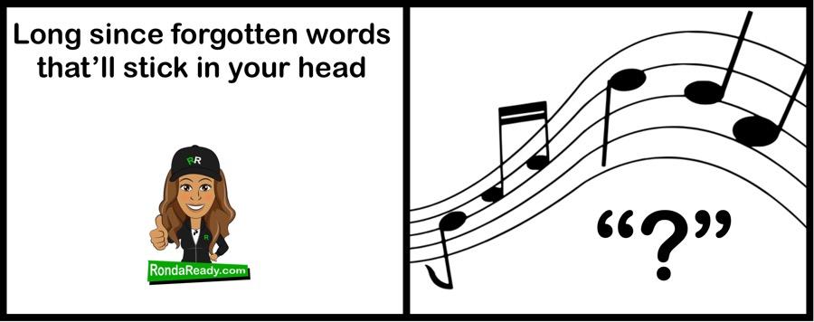 Long since forgotten words that’ll stick in your head